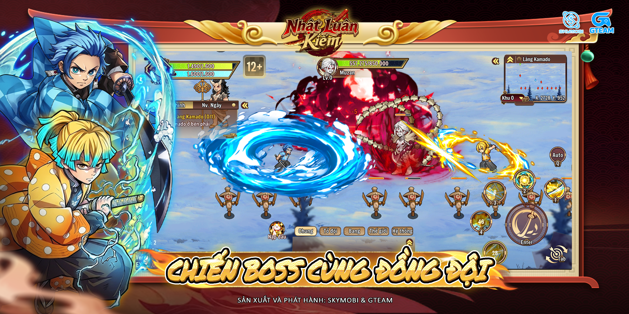 Chiến boss cùng đồng đội