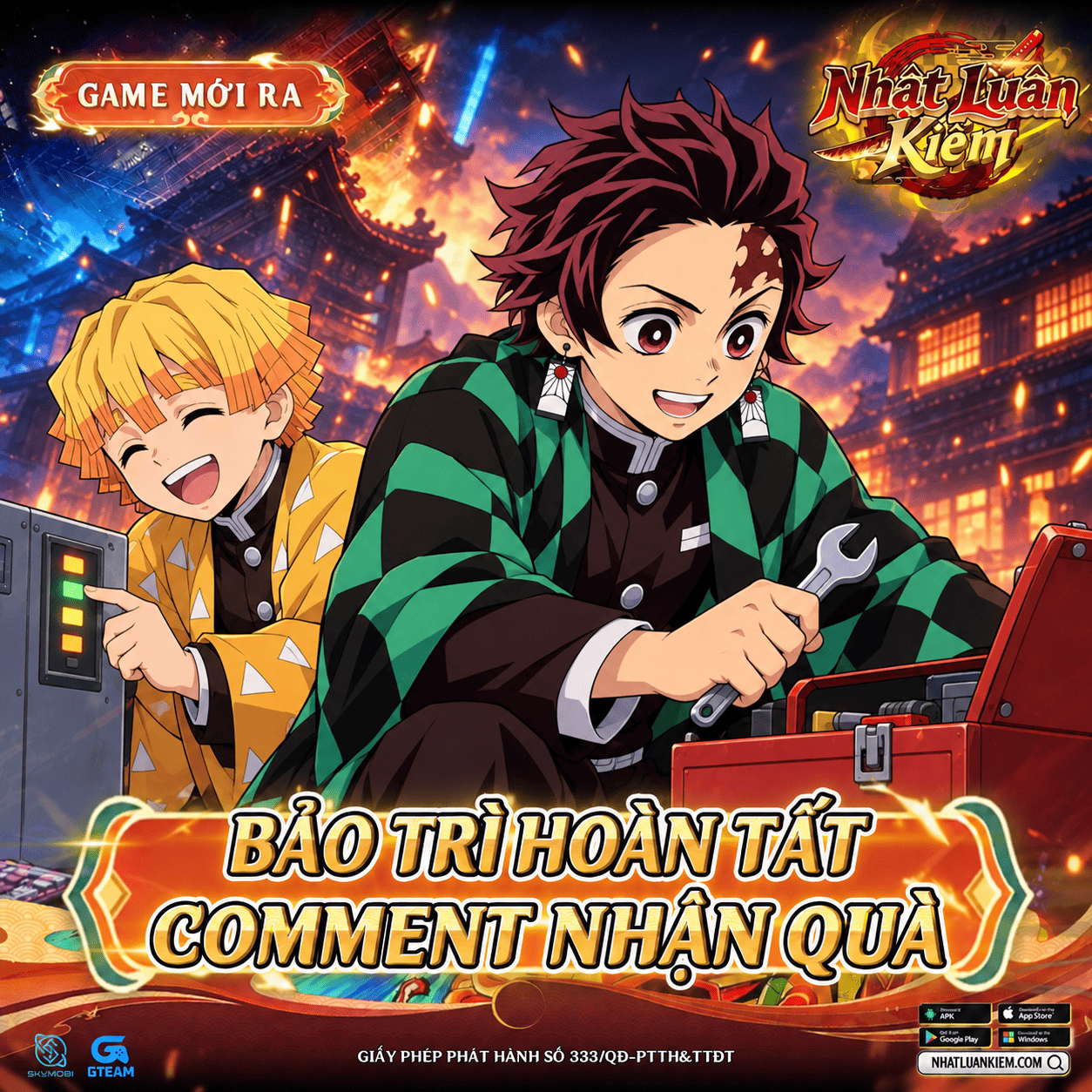 Thông Báo Nội Dung & Đền Bù Bảo Trì Ngày 05/09