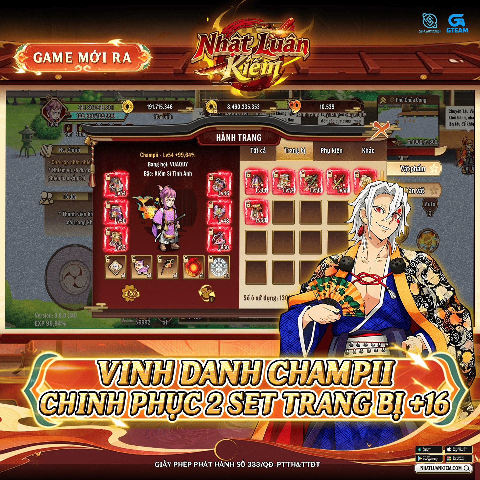 Vinh Danh Champii Sở Hữu 2 Set Trang Bị +16